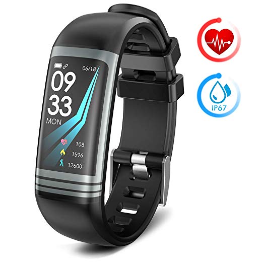 Fitness Tracker, Heart Rate Monitor Activity Tracker with Pedometer Calorie Counter, Sleep Monitor, Waterproof Smartwatch for Android and IOS