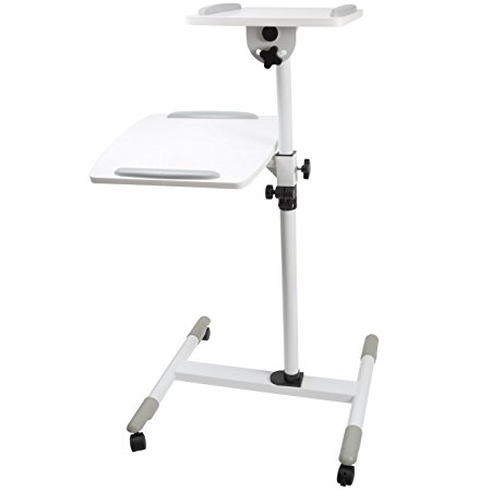 Proper P-PTTS6W-1 Adjustable Trolley for Laptop and Projector - White