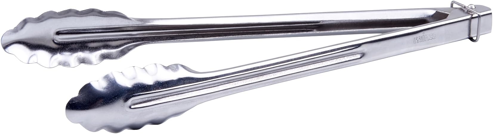 Winco Stainless Steel Utility Tongs with Locking Ring (12-inch)