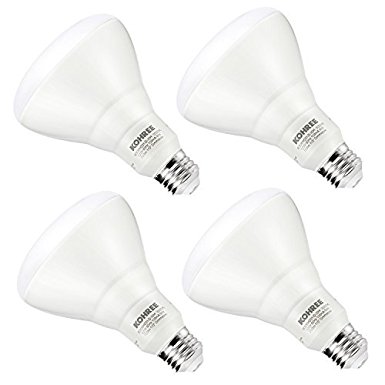 BR30 LED Bulb, Kohree 9W Dimmable Light Bulbs, 65W equivalent Flood Light Bulb ,Soft White (3000K) ,Medium Base(E26) ,UL Listed, ENERGY STAR, Pack of 4