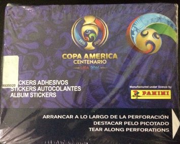PANINI Copa America Centenario USA 2016 Stickers Box 50 Packs ; 5 stickers per pack total of 250 stickers