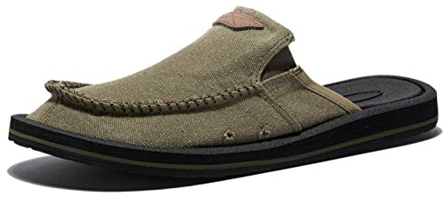 VIIHAHN Men's Casual Canvas Shoes Lightweight Slippers Comfortable Slip-On Loafer Flats