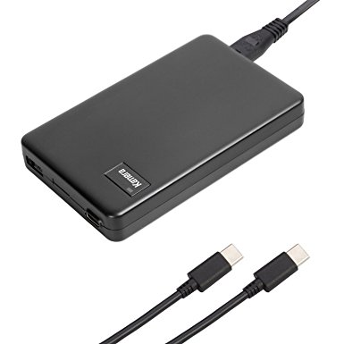 USB Type-C 60W Laptop Adapter, 2-Port AC Power Charger for Apple MacBook Pro 2015/2016, HP Spectre, Chromebook, Galaxy iPhone iPad