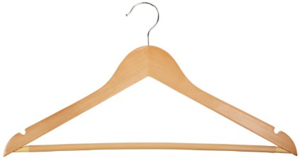 AmazonBasics Wood Suit Hangers - 16 Pack