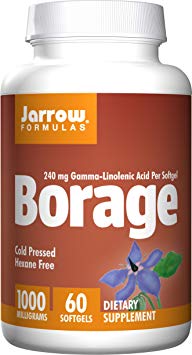 Jarrow Formulas Borage GLA, Supports Beauty and Women's Health, 1000 mg, 60 Softgels