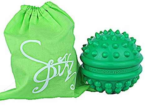 Spikz Massage Ball - Foot - Hand - Neck and Back Massage Ball - 4 inches Large Size Spiky Trigger Point Hard Massage Ball