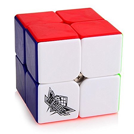 D-FantiX 50mm Cyclone Boys Speed Cube 2x2x2 Stickerless Magic Cube Puzzles Toys Colorful