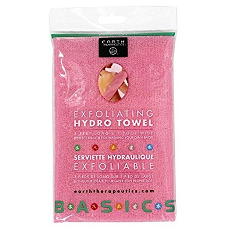 Earth Therapeutics Towel, Hydro, Exfoliating, Pink