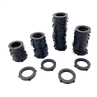 50 Pcs Black Heavy Duty Rubber Washer Garden Hose Washers, Fit All Standard 3/4" Garden Hose and Water Faucet