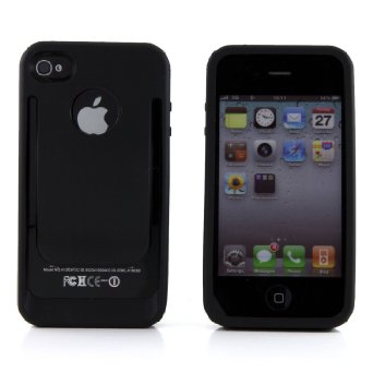 Reiko Durable Belt Clip-Style Holster Case for iPhone 4/4S - Retail Packaging - Black