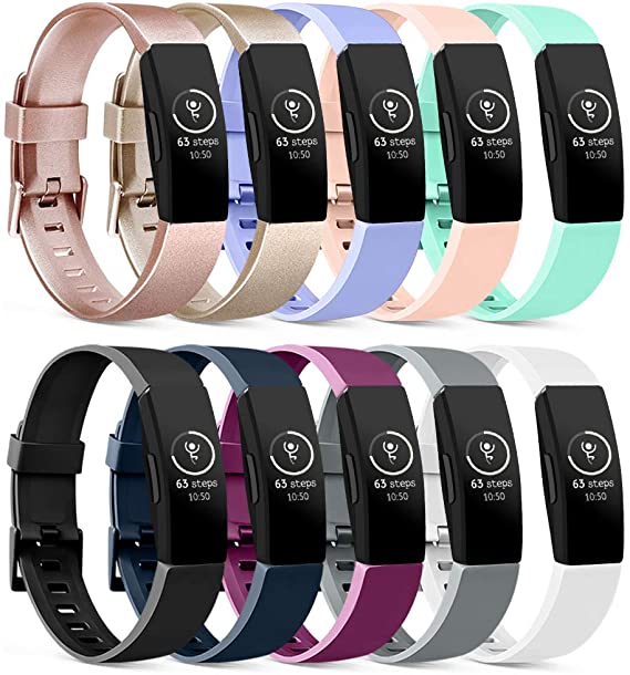 Vancle Bands Compatible with Fibit Inspire HR Band/Fitbit Inspire Band/Ace 2, Soft Waterproof Sport Watch Strap Replacement Wristband for Fibit Inspire HR Band/Fitbit Inspire Band/Ace 2 Fitness Tracker