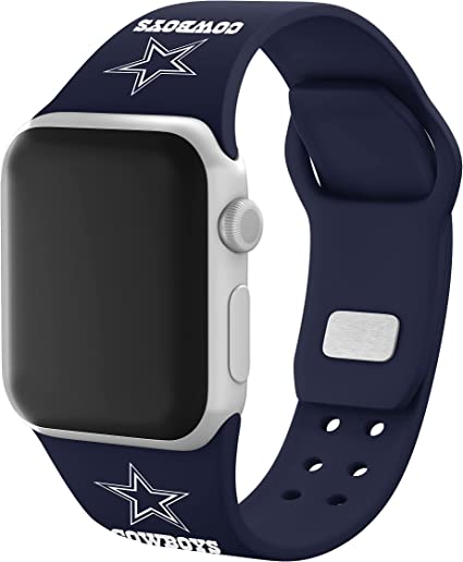 GAME TIME Dallas Cowboys Silicone Sport Watch Band Compatible with Apple Watch (42/44/45mmNavy)