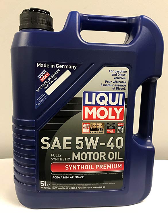 Liqui Moly (2040-12PK Premium 5W-40 Synthetic Motor Oil - 1 Liter, (Pack of 12)