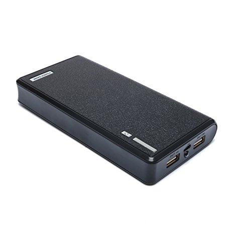 SLE 20000mAh USB External Battery Backup Power Bank for Tablet PC Smart Phone iPhone Samsung BlakBerry Nokia HTC MP3 MP4 (Black)