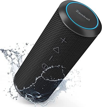 Bluetooth Speaker, 24W Portable Wireless Speakers with Deep Bass and Loud Stereo Sound, 15H Playtime, IPX6 Waterproof, TWS, Built-in Mic, Zamkol Portable Bluetooth Speakers for Home Outdoor Travel