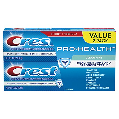 Crest Twin Pack Pro-Health Clean Mint Toothpaste, 4.6 ounce, Twin