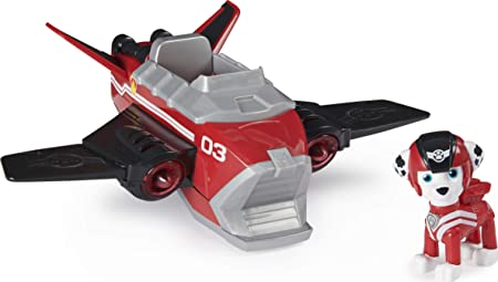 Paw Patrol, Jet to The Rescue Marshall’s Deluxe Transforming Vehicle with Lights and Sounds