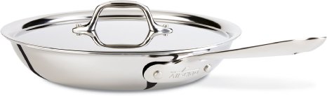 All-Clad 41106 Stainless Steel Tri-Ply Bonded Dishwasher Safe Fry Pan with Lid  Cookware 10-Inch Silver