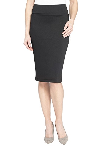 Rekucci Women's "Ease In To Comfort" PDR Pencil Skirt With Slit