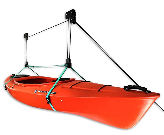 StoreYourBoard Kayak Ceiling Storage Hoist, Hi Lift Home and Garage Hanging Pulley Rack
