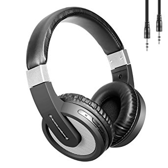 Wireless Headset, Stereo Sound, Over Ear Headphones Built-in Mic, 25 Hours Working Time Built in Mic Bluetooth Headset