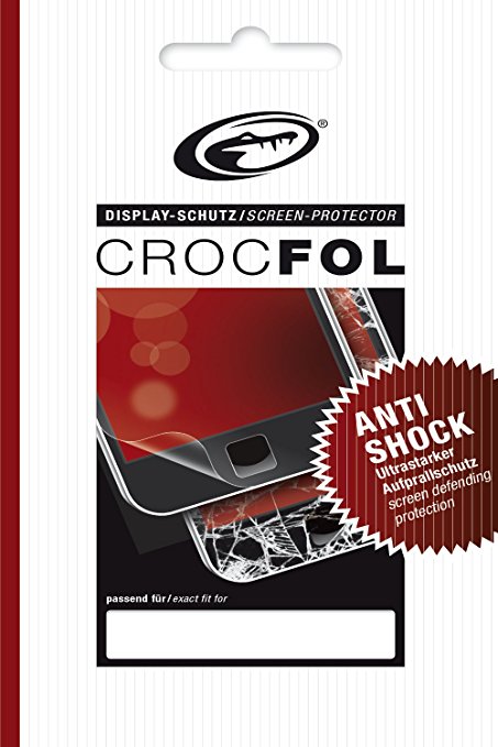 Olympus C-5050 CROCFOL HD Anti-Shock Screen Protector - with HIGH PRECISION CAMERA and SPEAKER CUTOUT / Made in Germany / Best and Seamless Glass Screen Protection against ACCIDENTAL SCRATCHES, IMPACTS, BUMPS AND DROPS / Easy, Bubble-Free and Dust-Free Application due to ANTI-STATIC PROPERTY