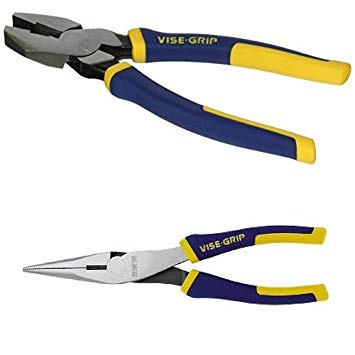 IRWIN VISE-GRIP North American Lineman's Pliers and Long Nose Pliers with Wire Cutter