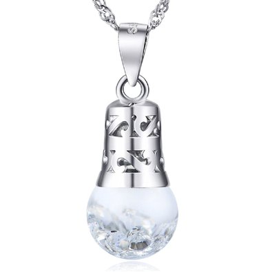 TRUSUPER Silver Eternal Love Angel Teardrop Birthstone Pendant Necklaces for Women and Girls, 18"