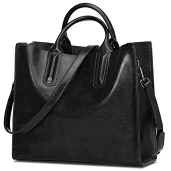 On Sale- S-ZONE Women Genuine Leather Top Handle Satchel Crossbody Shoulder Bag Medium