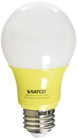 Satco S9645 Yellow Multi-Directional LED Lamp 2A19/LED/YELLOW/120V