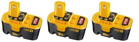 Ryobi P100 18v 18 volt ONE  plus NiCad battery (3 Pack)