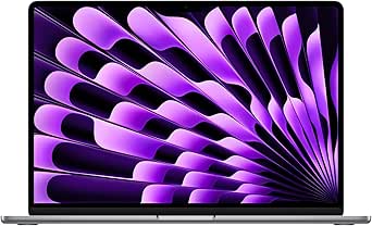 Apple 15" MacBook Air Laptop mit M3 Chip: 15,3" Liquid Retina Display, 24 GB gemeinsamer Arbeitsspeicher, 512 GB SSD Speicher, beleuchtete Tastatur, 1080p FaceTime HD Kamera, Touch ID, Space Grau