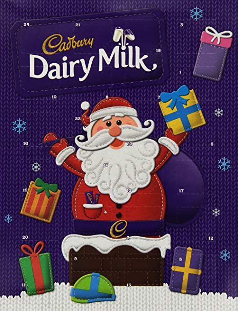 Cadbury Dairy Milk Chocolate Advent Calendar 90 Grams (Pack of 6)