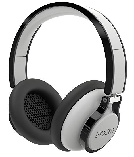 BOOM Rogue Over-Ear DJ Headphones with In-line Controls (White/Black)