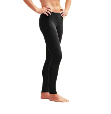 Fortuning's JDS® Women & Men's black long swim tights UV sun protective swimming pants