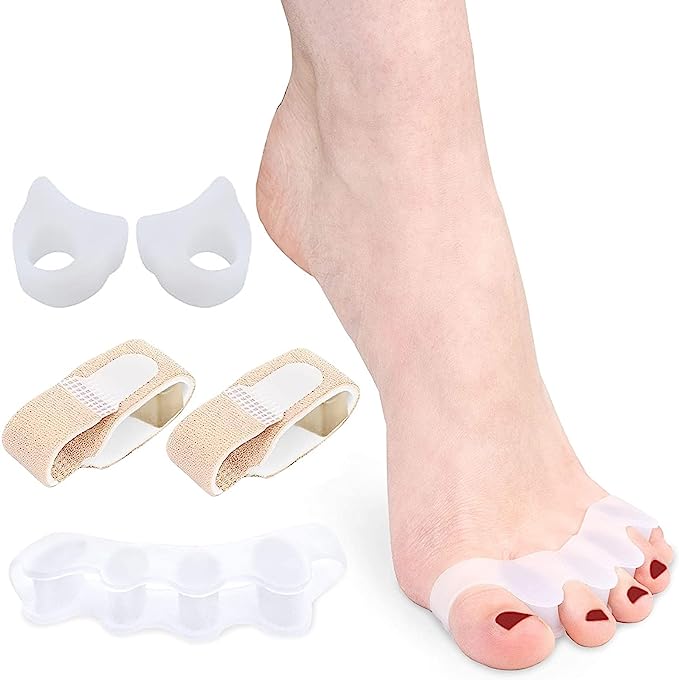 Toe Separator Toe separators for Women & Men,Toe Spacers,Foot Pain Relief and Plantar Fasciitis, for Overlapping Toes, Bunions, Big Toe Alignment (6-Piece Set ）