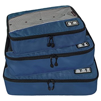BAGSMART Travel Packing Cube (Small-Large 3 Piece) for Carry-on Travel Accessories, Suitcase and Backpacking (Single Compartment, Black)