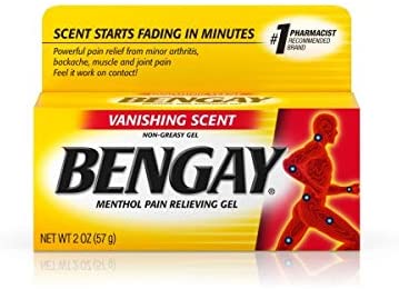 Bengay Menthol Pain Relieving Gel Vanishing Scent 2.66oz - 2 Pack