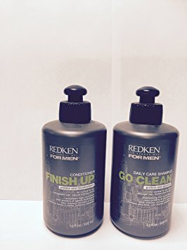 Redken Go Clean Daily Shampoo & Finish Up Conditioner For Men 10 Ounce Each DUO