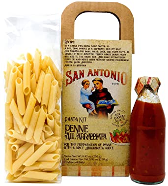 Authentic Gourmet Italian Food Gift, Artisan Pasta Kit with Penne All' Arrabbiata Spicy Sauce, Product of Italy, Gifting for Holiday, Birthday, Christmas, Thanksgiving, Mothers and Fathers Day, Get Well Gifts