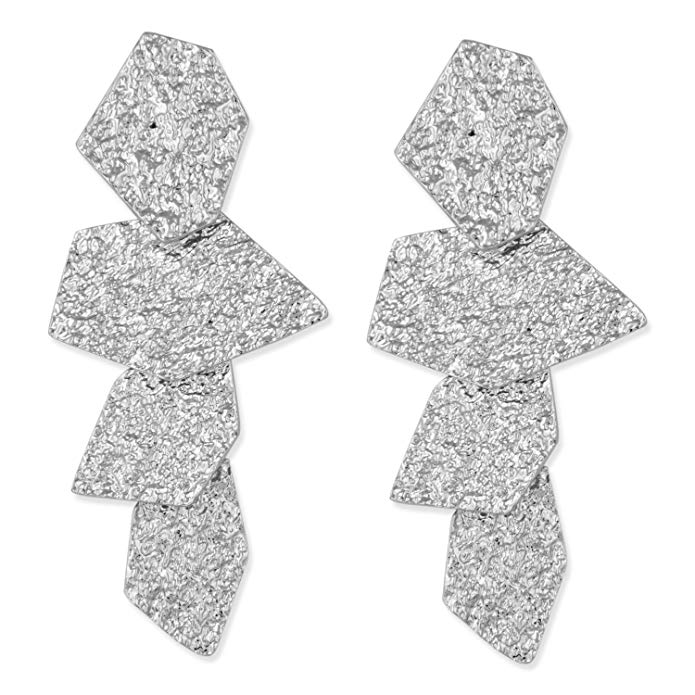 LILIE&WHITE Hammered Surface Geometric Boho Earrings Dangle Drop Earrings Jewelry For Girls …