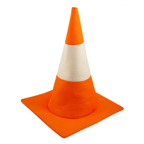 Adults Orange Road Traffic Cone Hat Funny Stag Night Fancy Dress Costume