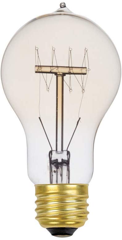 Globe Electric 01325 60W Vintage Edison A19 Quad Loop Incandescent Filament Light Bulb, E26 Base, 245 Lumens