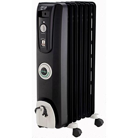 DeLonghi EW7707CB Safeheat 1500W ComforTemp Portable Oil-Filled Radiator - Black