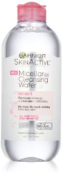 Garnier SkinActive Micellar Cleansing Water All-in-1 Cleanser and Makeup Remover, 13.5 Fluid Ounce