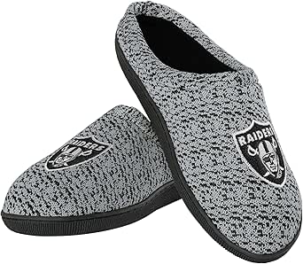 FOCO Mens NFL Team Logo Poly Knit Cup Sole Slippers