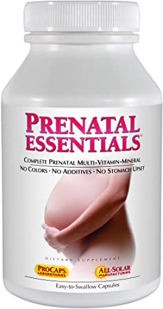 Andrew Lessman Prenatal Essentials 60 Capsules - Complete Prenatal Multivitamin, No Dyes, No Additives, Gentle to Sensitive Stomachs. All Key Nutrients Required Before, During & After Pregnancy