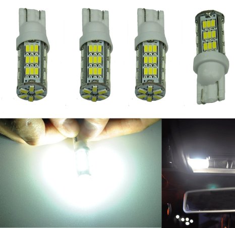 Cutequeen LED Car Lights Bulb White T10 3528 42-SMD 194 168 (pack of 4)