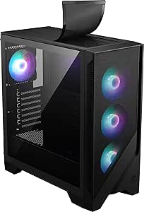 MSI MAG Forge 321R Airflow – Boîtier PC de Jeu de qualité supérieure – Panneau latéral en Verre trempé – Ventilateurs ARGB 120 mm – Support de Refroidissement Liquide jusqu'à 360 mm – Panneau Avant