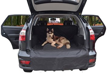 Alfheim Dog Car Seat Cover Nonslip Rubber Backing with Anchors Universal Design for All Cars, Trucks & SUVs, Black